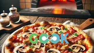 Pizza artesanal con pollo, tocino y setas shiitake: sabor gourmet en casa 🍕🔥