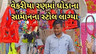 વેકરીયા રણ માં ઘોડાનો સંપૂર્ણ સામાના સ્ટોલ લાગી ગયા છે પાટણ જિલ્લામાંથી  રાજેસ્થાન માંથી આવ્યા છે