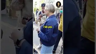 Vegetarian Woman Confronts Muslim About Animals | Mansur | Speakers Corner