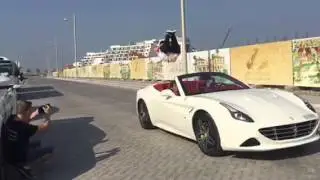 Man Jumps over Speeding Car