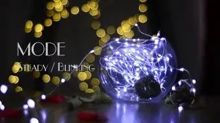 DIY Room Decor! SUPER BRIGHT | 100 Led Copper Wire String Lights White