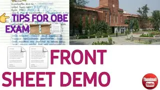 Last minute tips for obe du | front sheet demo  | don't repeat these mistakes must watch