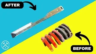 Making A Sharp Knife With  A  Spring  | Knife Making | Sharp Knife | Forging | The Craft Man