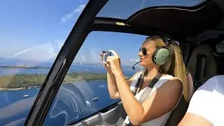 Landing at Cannes heliport - lunch at Villa Mauresque