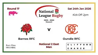 1st XV Men - Barnes RFC v Oundle RFC | 24 January 2026