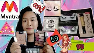 || MAKEUP HAUL || Rs 50/- to Rs 450/- | MYNTRA | CUFFS AND LASHES || Marina Chanu.
