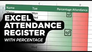 How To Make Attendance Sheets In Excel With Checkboxes!