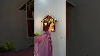 🌸 Cute House Wall Decor: DIY Frame for Flowers & More! 🏡