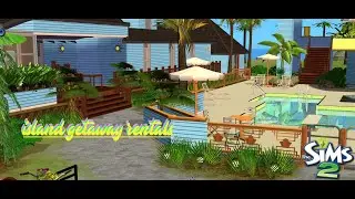🏝️🌊Vacation Island Getaway Rentals 🥥🏖️The Sims 2 Speed Build with instrumental music (no commentary)