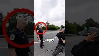 Biker gets Disciplined by a Dad Cop 🫢