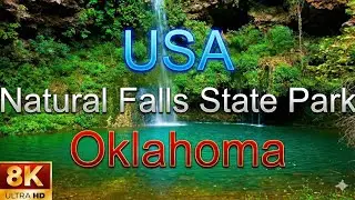 Natural Falls State Park, #Oklahoma, #USA, #spring  #2024, #Landscape #8K #Drone #cinematography #AI