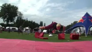 Gibbon Queen of Slackline 2011 - round8 - One Arm Front Lever