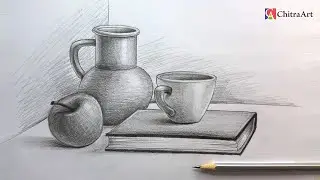 How To Draw Still Life with Pencil Shading Step By Step Drawing for Beginners | Object Drawing
