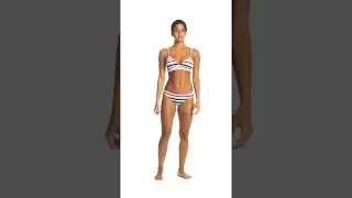 Bikini Lab Stripeout Lace Back Midkini Bikini Top | SwimOutlet.com