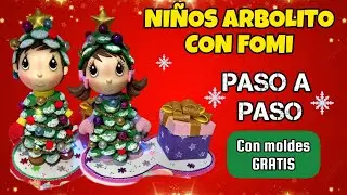 Niños Arbolito de Navidad en Fomi 🎄 | Tutorial Paso a Paso + Moldes GRATIS