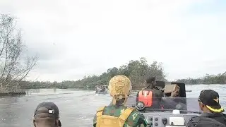 Watch Moment Nigeria Navy Clamp Down On Two Oil Bunkering Sites in Rivers