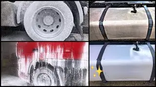 DAF РОДИЛСЯ! Как помыть грузовик снежной пеной❄️? Сияющий МЕТАЛЛ ✨ # грузовик # детализация