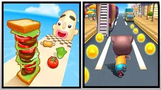 Sandwich Runner vs Cat Runner Full Gameplay in New Update | Epic Run Battle