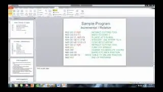 Professional Development 2014: G & M codes