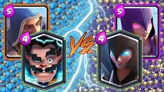 WIZARD + ELECTRO WIZARD VS WITCH + NIGHT WITCH - Clash Royale Battle #240