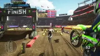 Huge Pro Pub Lobby in 25 AMA Supercross Denver Gameplay