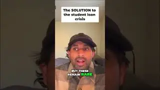 The SOLUTION to the student loan crisis #personalfinance #money #studentloans
