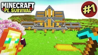 Minecraft PE New Survival Series Ep 1 In Hindi | Made Op Survival Base & Armour