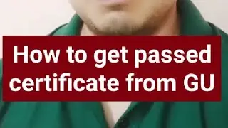 How to get Pass Certificate from Guwahati University # proper and full guidance are given