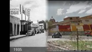 Leon Antiguo: Arco de la Calzada en 1935 y Templo del Santuario 1900