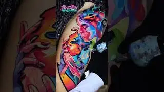 Leonardo | Color Realism Tattoo #shorts #tattoo