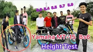 Yamaha MT-15  Bs6 Height Test / Minimum Height For  Yamaha MT-15 Bs6 bike #bikelover #yamaha_mt_15