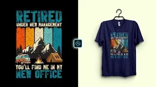 Vintage Camping T-Shirt Design for Redbubble in Photoshop Tutorial