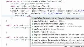 Android Application Development   126   Setting up Sensor Manager
