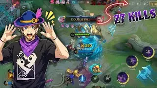 😱OMG SOLO KILLS 27 KILLS HACKER GAMEPLAY 🌪️🚀#master #grandmaster #hacker #mobilelegends #viralvideo
