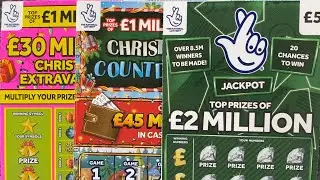 All latest &pound;5 Scratch cards &pound;90 in play including brand new &pound;2 Million Green card. Do I win big???🤞🏻
