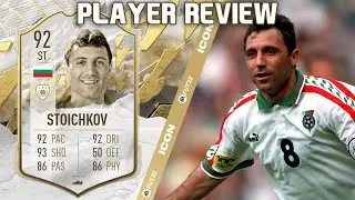 INCREDIBLE FOWARD 🔥 92 PRIME ICON STOICHKOV PLAYER REVIEW! FIFA 22 ULTIMATE TEAM
