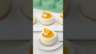 Yogurt Mousse with orange jelly topper| No Bake | ASMR#mousse #trending #shorts #recipe #summervibes