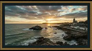 Golden Coastal Sunset | Frame TV 4K Scenic Art Display