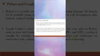 What is Python and Google Colab? #shorts #ytshorts #aiml