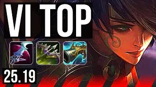 VI vs FIORA (TOP) | Rank 4 Vi, 69% winrate, 6 solo kills, Godlike | EUNE Grandmaster | 25.19
