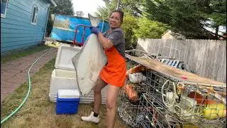 fisherman got big Halibut #ปลาฮาลิบัท #halibut #bigfish  #filletfish
