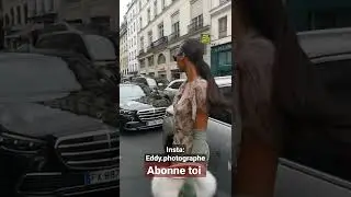 Cindy Bruna  fashion week outfit style- arrival  PFW - ID&Eacute;ES DE TENUES tendance