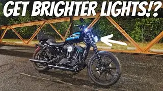 WHY Do You NEED LED Lights for the Harley Sportster!? - Nilight Sportster LED Headlight