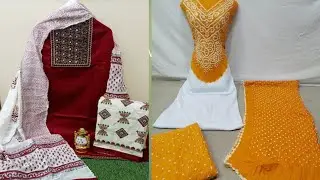 💞बंधेज, बाटिक के न ऐ डिजाइन 🌹#bandejsuit#batik#blockprintedsuits ☎9306889609@virajninifashion