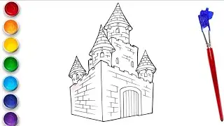 Color a Magical Castle! 🌈✨ Easy & Fun for Kids!