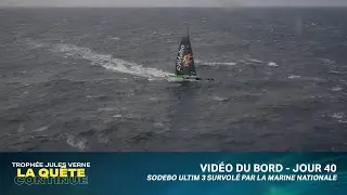 Sodebo Ultim 3 survol&eacute; par la Marine Nationale !
