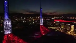 Drone video of Portland's Convention Center