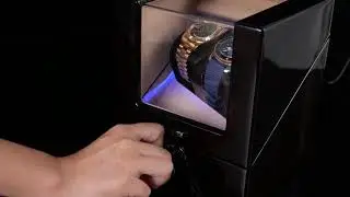 Lindeman Watch Winder Box for 2 Watches (Single Rotor) Black/Mahogany