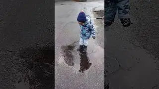 Water puddles #toddlers #shorts