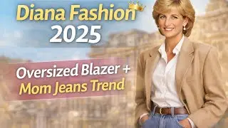Мода Дианы 2025 | Тренд: свободный блейзер и джинсы Mom | Эстетика Royal-Core @princessdianaworld